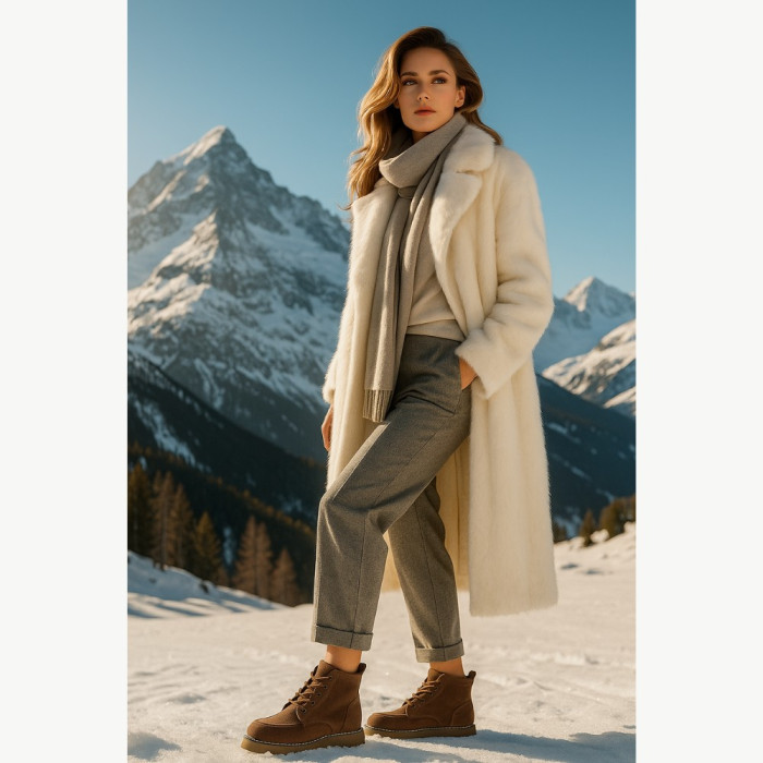 Women's Winter Boots Allsy Lonza 216337 205158 202070 7257 BROWN