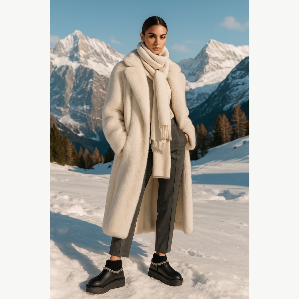 Жіночі уггі Allsy Lonza BLACK 6004: натуральна шкіра та вовняна підкладка