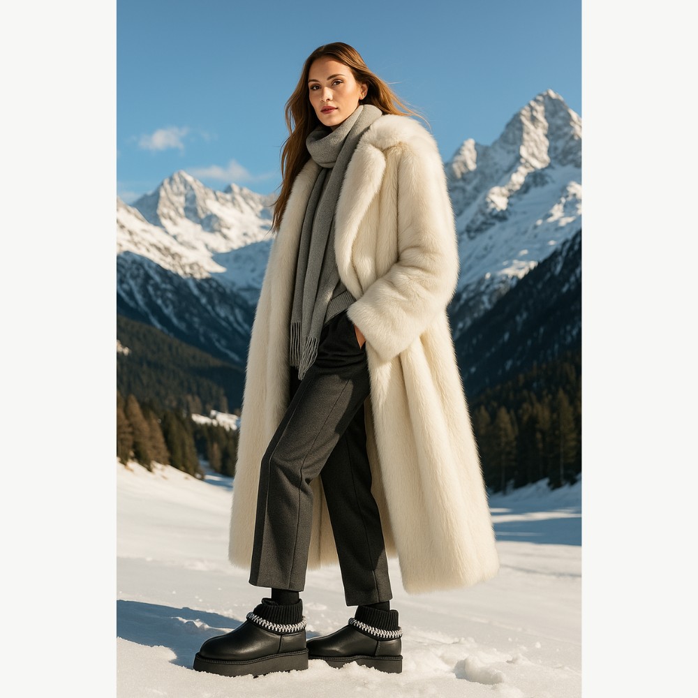 Жіночі уггі Allsy Lonza BLACK 6004: натуральна шкіра та вовняна підкладка