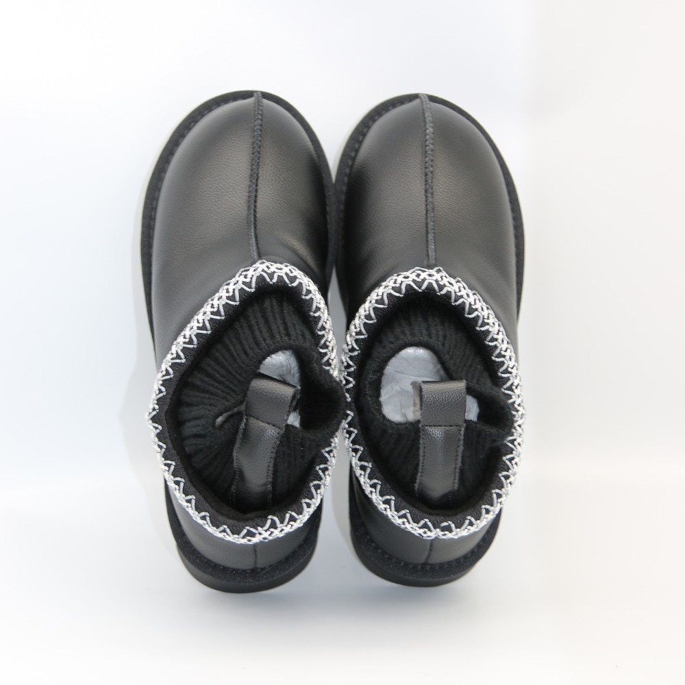 Жіночі уггі Allsy Lonza BLACK 6004: натуральна шкіра та вовняна підкладка