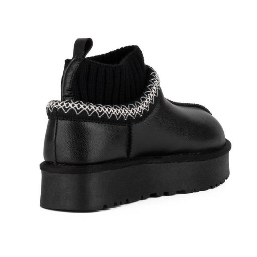 Жіночі уггі Allsy Lonza BLACK 6004: натуральна шкіра та вовняна підкладка