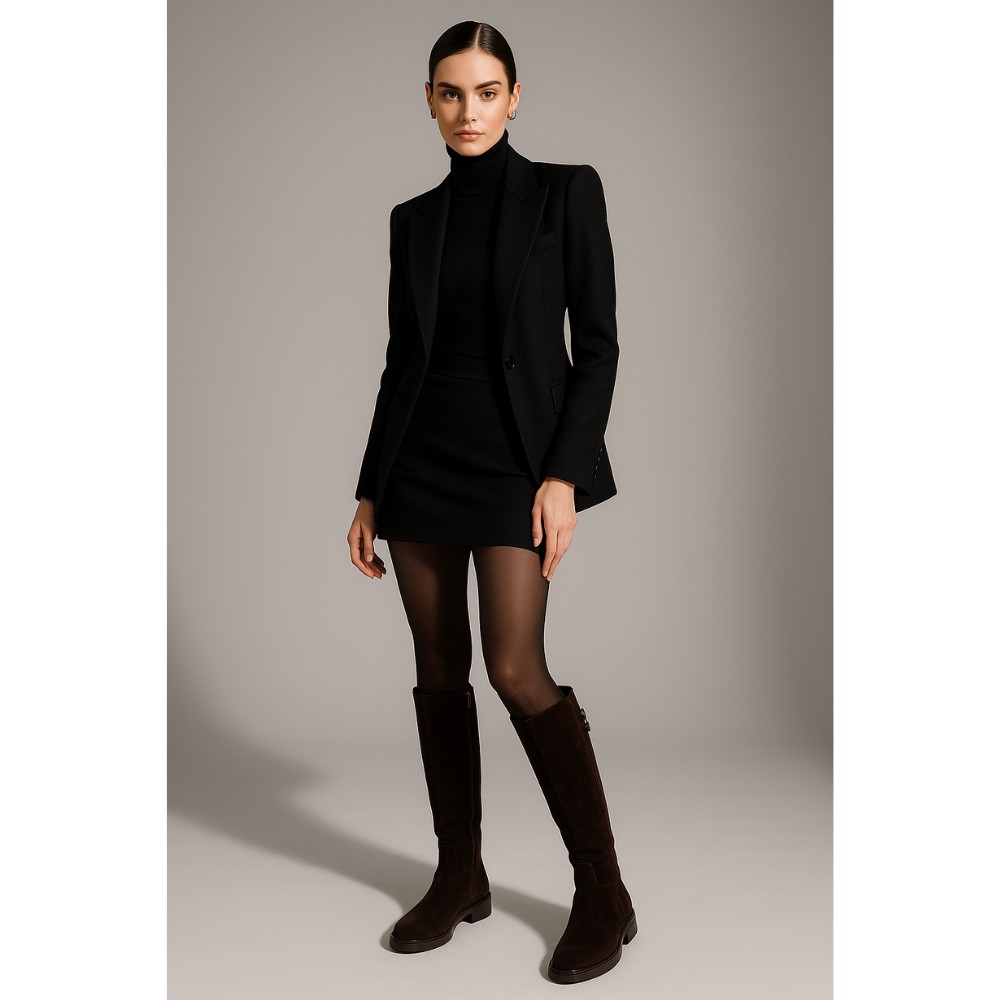 Женские замшевые сапоги Fabio Monelli 201293 BY2427-03-C2673+1 BROWN