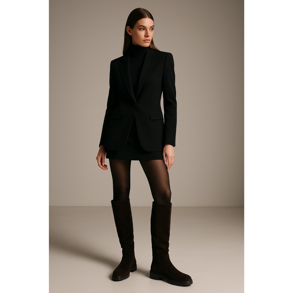 Женские замшевые сапоги Fabio Monelli 201293 BY2427-03-C2673+1 BROWN