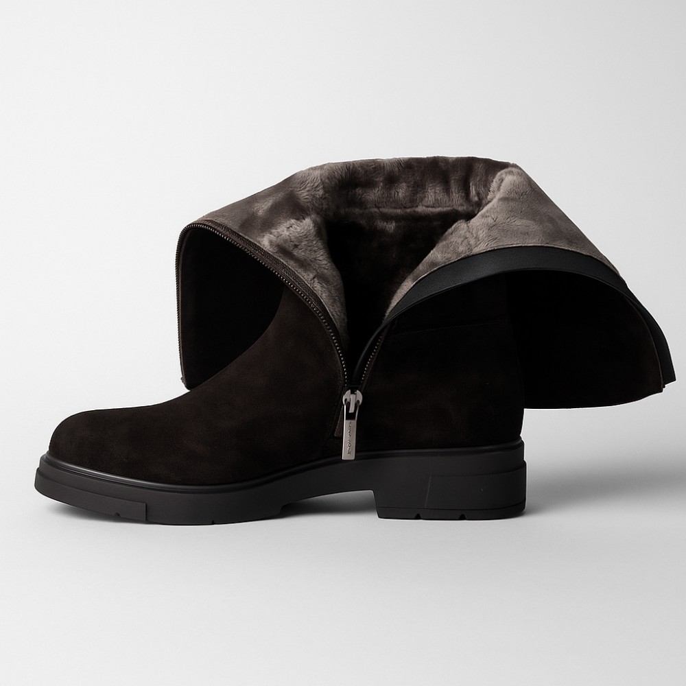 Женские замшевые сапоги Fabio Monelli 201293 BY2427-03-C2673+1 BROWN