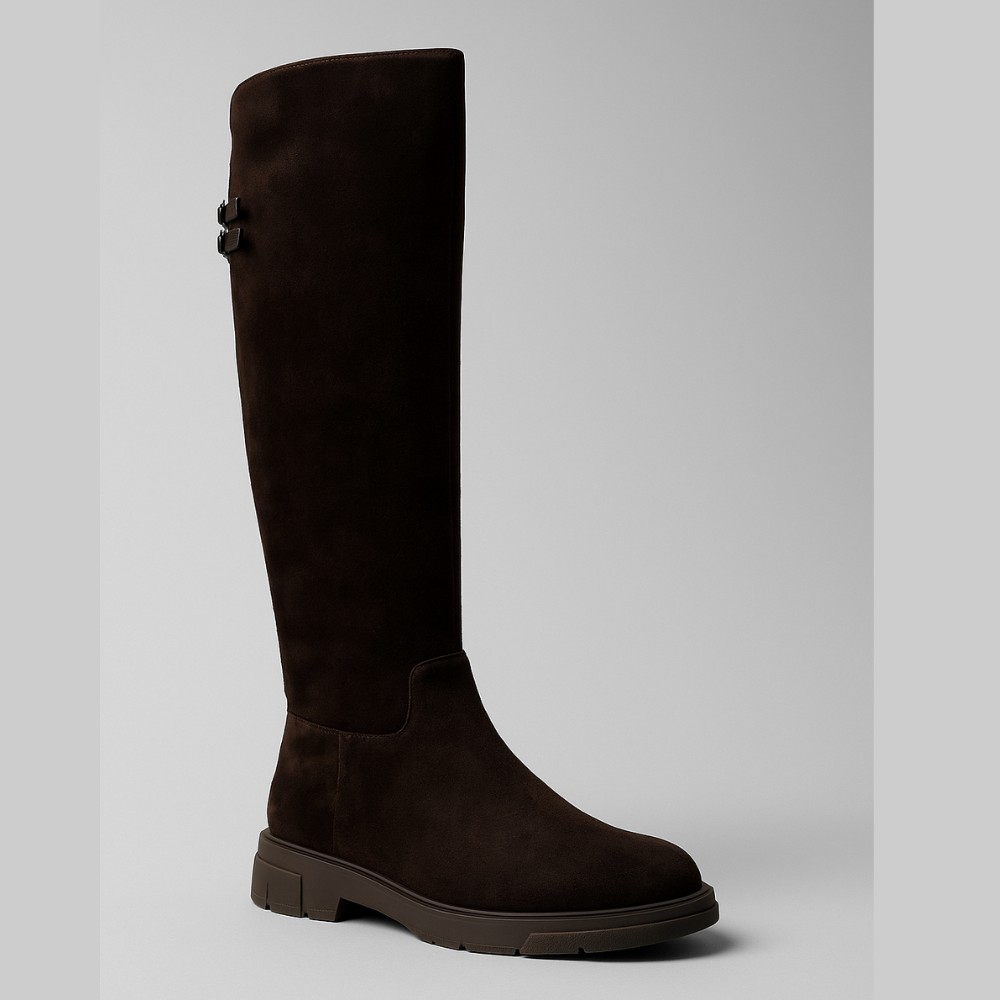 Женские замшевые сапоги Fabio Monelli 201293 BY2427-03-C2673+1 BROWN