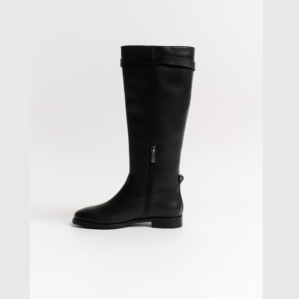 Жіночі чорні високі чоботи-труби Romax Comfort 8195-DS модель 6006 із натуральної шкіри