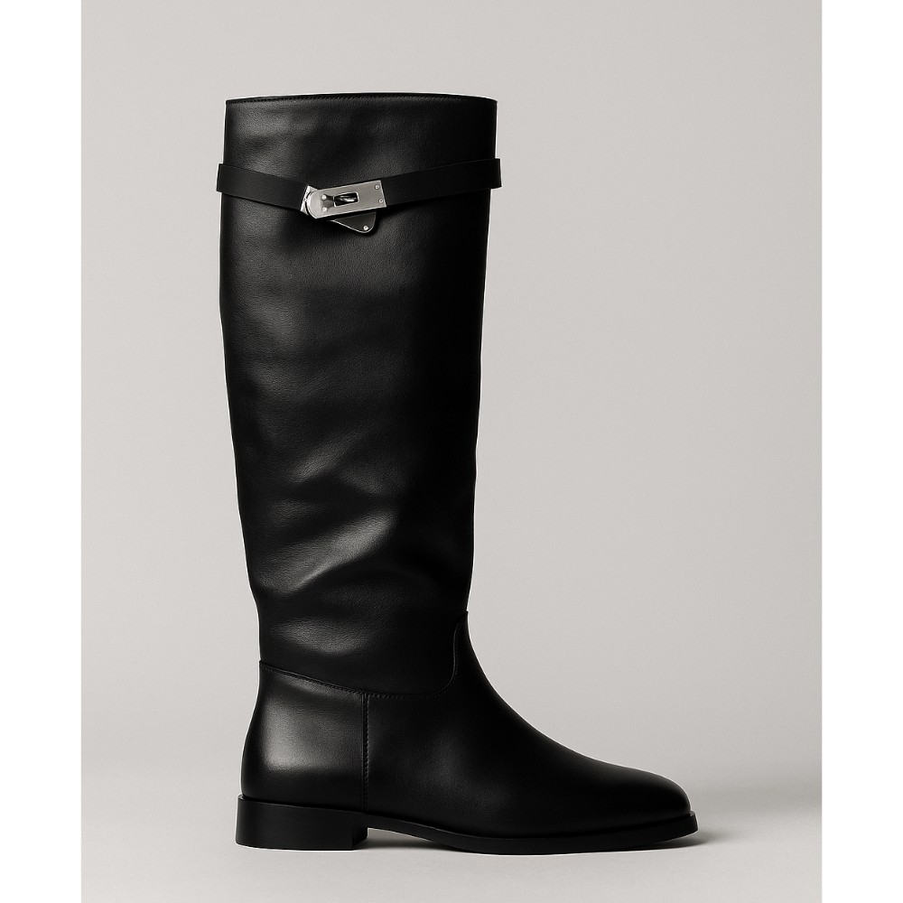 Жіночі чорні високі чоботи-труби Romax Comfort 8195-DS модель 6006 із натуральної шкіри