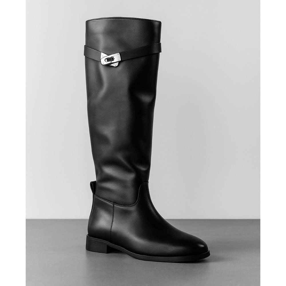 Жіночі чорні високі чоботи-труби Romax Comfort 8195-DS модель 6006 із натуральної шкіри