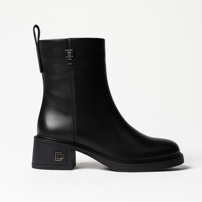 Женские демисезонные кожаные ботинки Fabio Monelli 203210 22B540-F306-NP1015B Black 6012