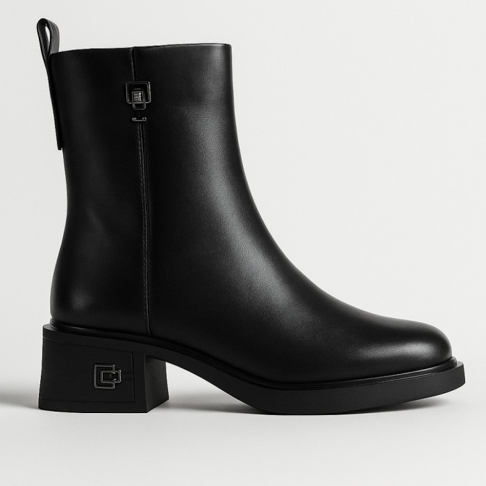 Женские демисезонные кожаные ботинки Fabio Monelli 203210 22B540-F306-NP1015B Black 6012