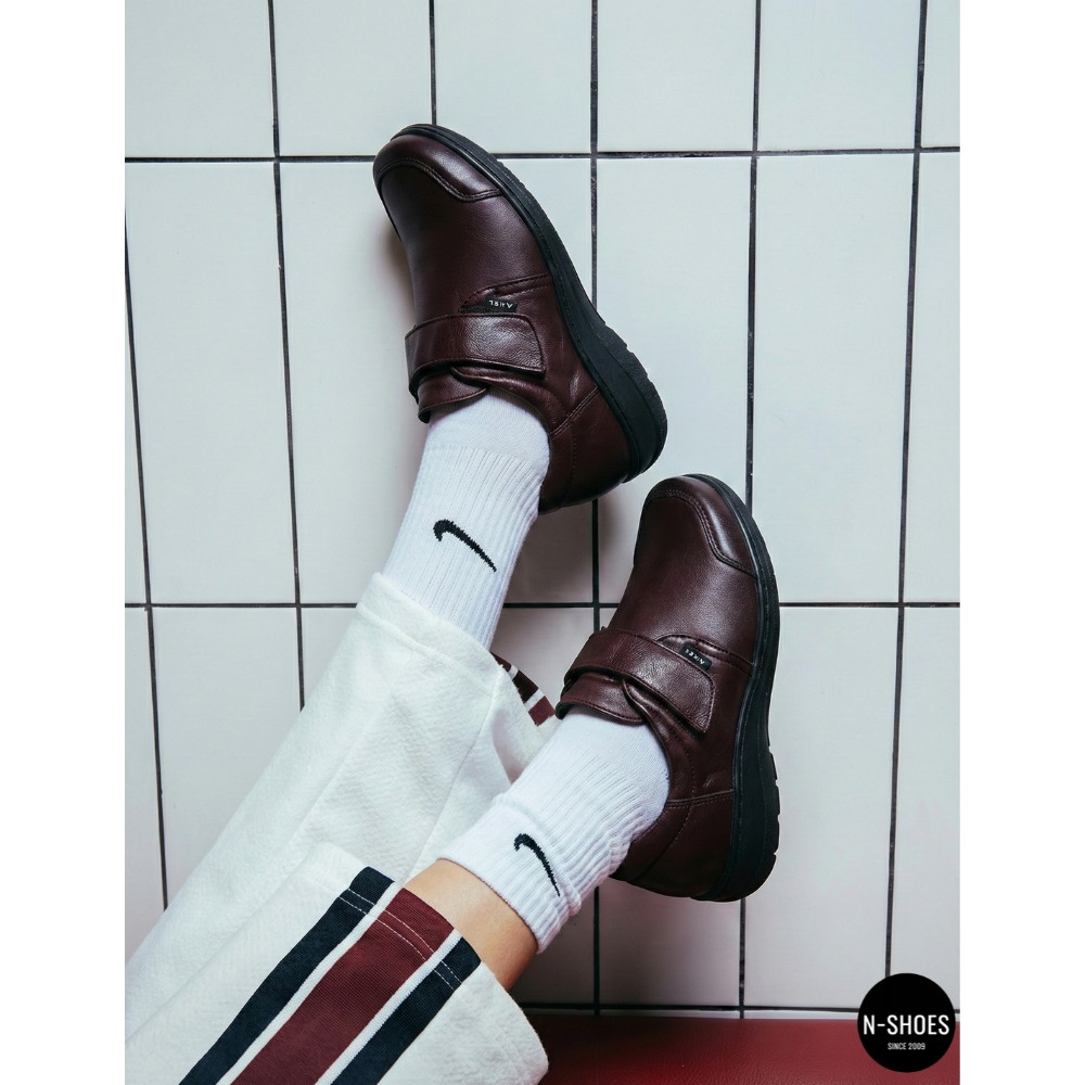 Жіночі шкіряні туфлі Axel 1705 Rubin+Stretch 6018-5540 на широку ногу з анатомічною устілкою