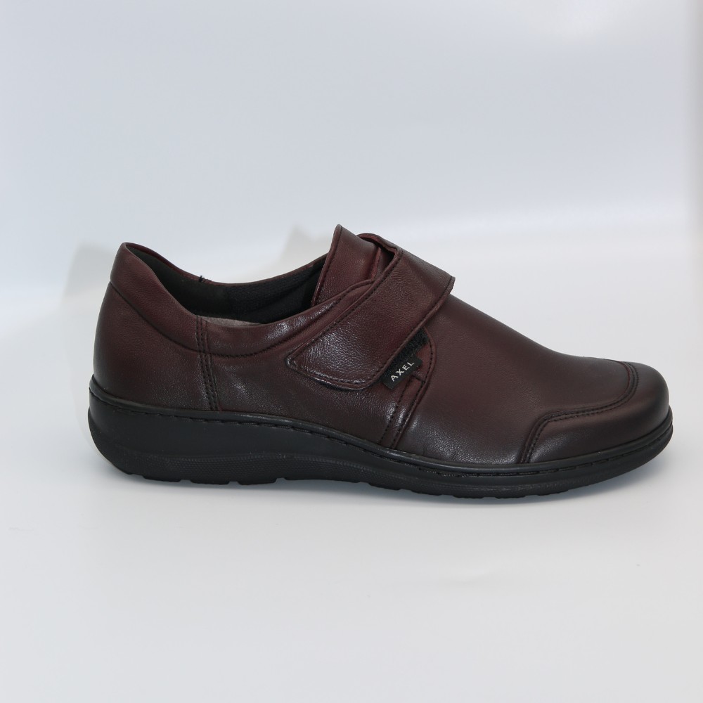 Жіночі шкіряні туфлі Axel 1705 Rubin+Stretch 6018-5540 на широку ногу з анатомічною устілкою