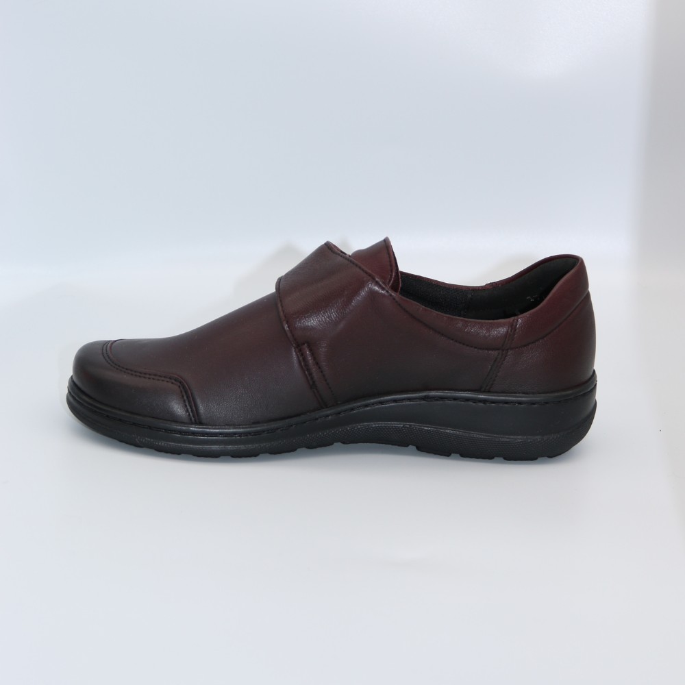 Жіночі шкіряні туфлі Axel 1705 Rubin+Stretch 6018-5540 на широку ногу з анатомічною устілкою