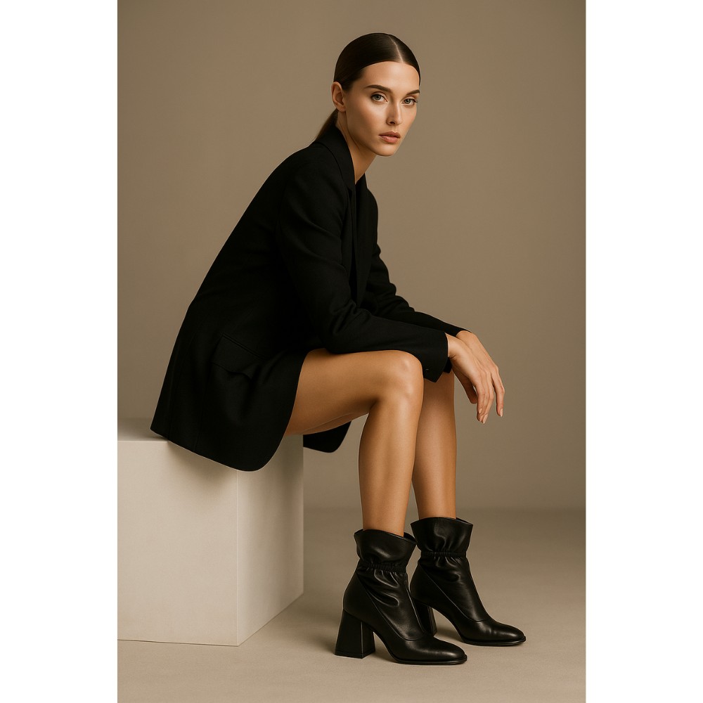 Жіночі чорні ботильйони BOMBONELLA 601.62444 S.A. 12 T SYH 6019 на середньому підборі