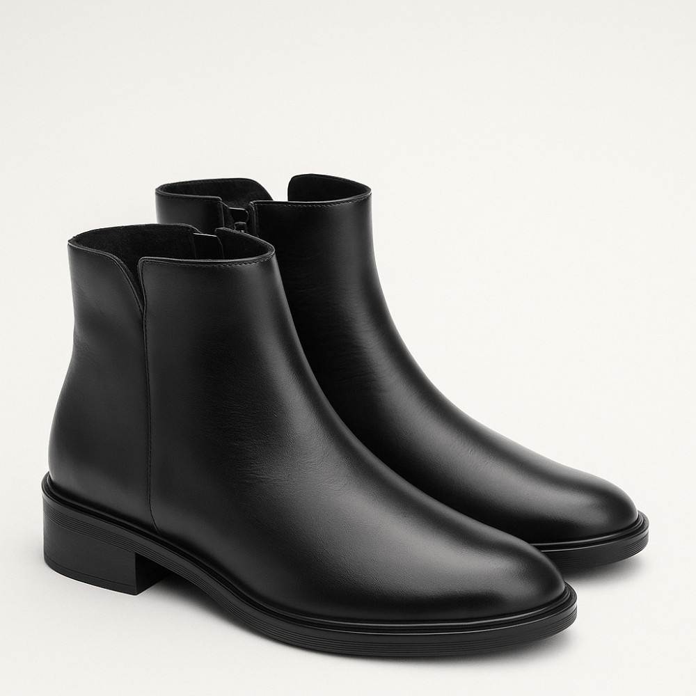 Женские чёрные кожаные ботинки Rylko 3YY95 3YVL9-9TZ-38466 4WVA7 6020 - комфорт и стиль каждый день