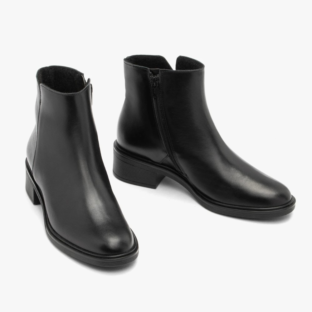 Женские чёрные кожаные ботинки Rylko 3YY95 3YVL9-9TZ-38466 4WVA7 6020 - комфорт и стиль каждый день