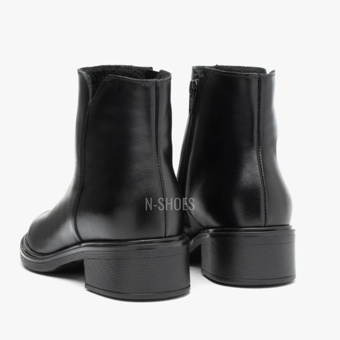 Women’s black leather boots Rylko 3YY95 3YVL9-9TZ-38466 4WVA7 6020 - comfort and style,