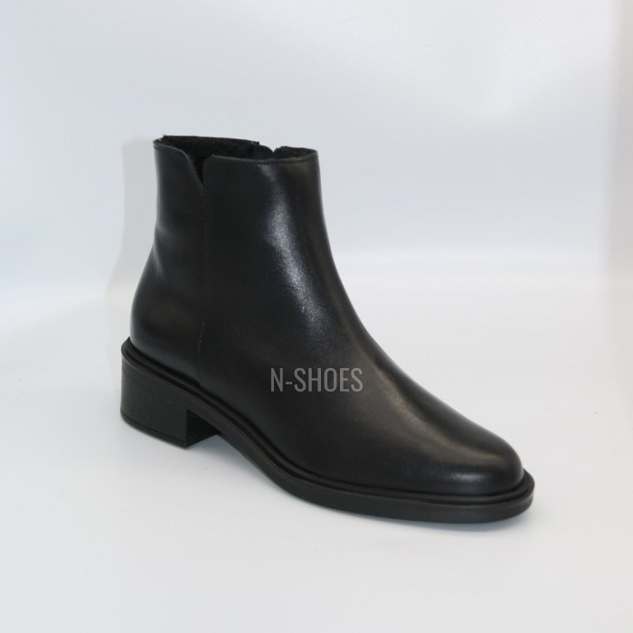 Women’s black leather boots Rylko 3YY95 3YVL9-9TZ-38466 4WVA7 6020 - comfort and style,