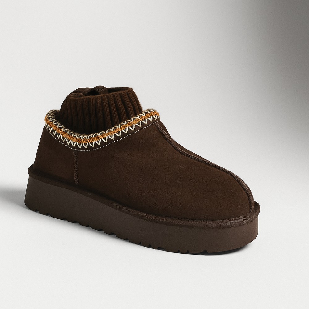 Жіночі шкіряні уггі Allsy Lonza 202742 6021, шоколадні