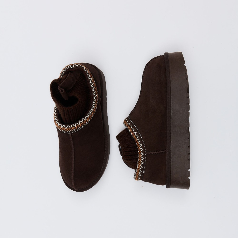 Жіночі шкіряні уггі Allsy Lonza 202742 6021, шоколадні