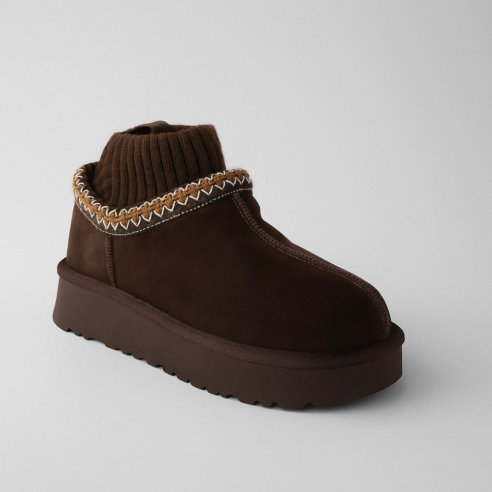 Жіночі шкіряні уггі Allsy Lonza 202742 6021, шоколадні