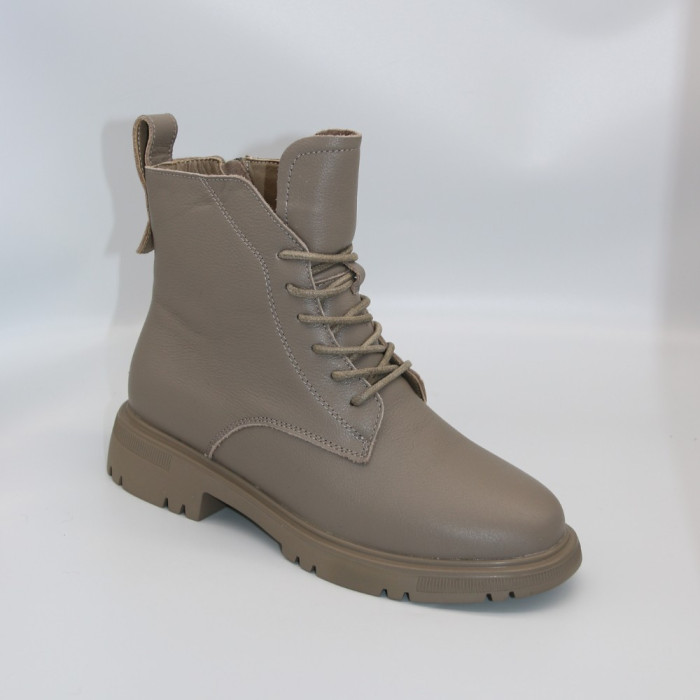 Women's Beige Leather Boots Allsy Lonza 202639 25A12021-5-3 GREY 6022