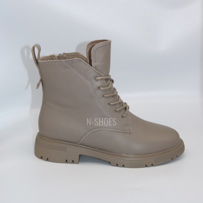 Women's Beige Leather Boots Allsy Lonza 202639 25A12021-5-3 GREY 6022