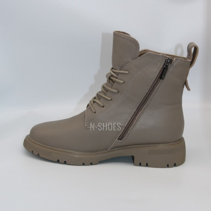 Women's Beige Leather Boots Allsy Lonza 202639 25A12021-5-3 GREY 6022