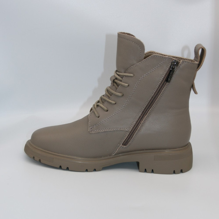Women's Beige Leather Boots Allsy Lonza 202639 25A12021-5-3 GREY 6022