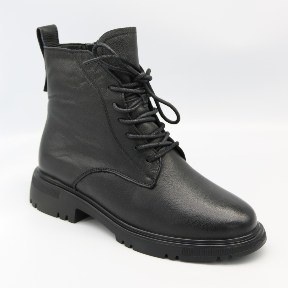 Жіночі зимові черевики Allsy Lonza 202642 25A1Z021-1 BLACK 6023 з шкіри з вовняним утеплювачем