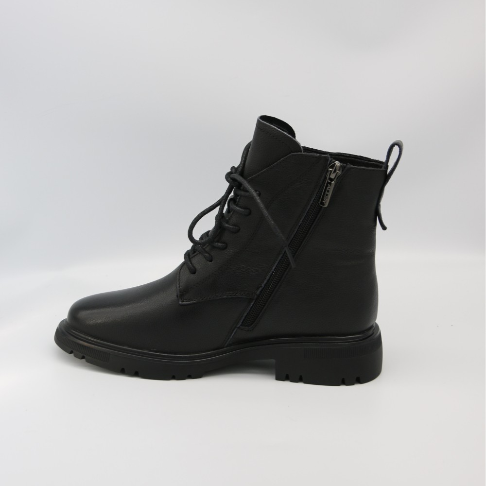 Жіночі зимові черевики Allsy Lonza 202642 25A1Z021-1 BLACK 6023 з шкіри з вовняним утеплювачем