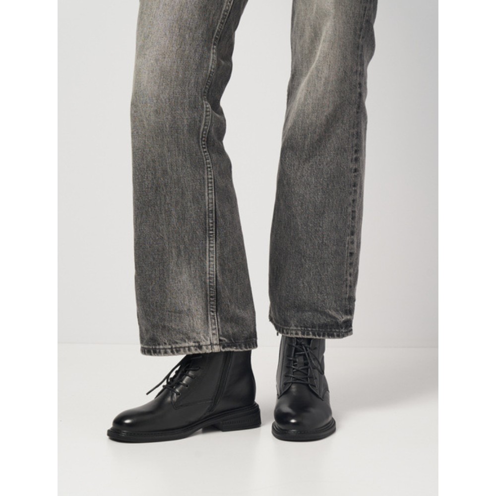 Жіночі зимові черевики Allsy Lonza 202642 25A1Z021-1 BLACK 6023 з шкіри з вовняним утеплювачем