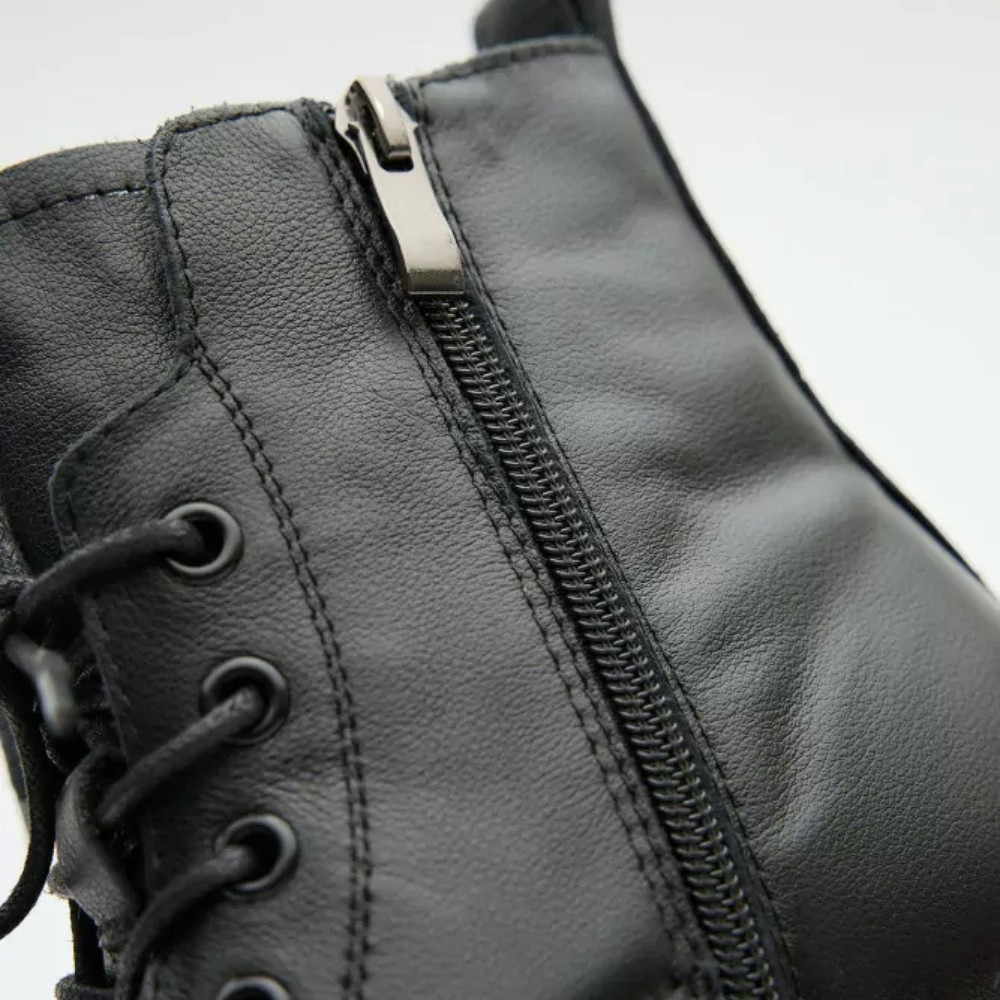 Жіночі зимові черевики Allsy Lonza 202642 25A1Z021-1 BLACK 6023 з шкіри з вовняним утеплювачем