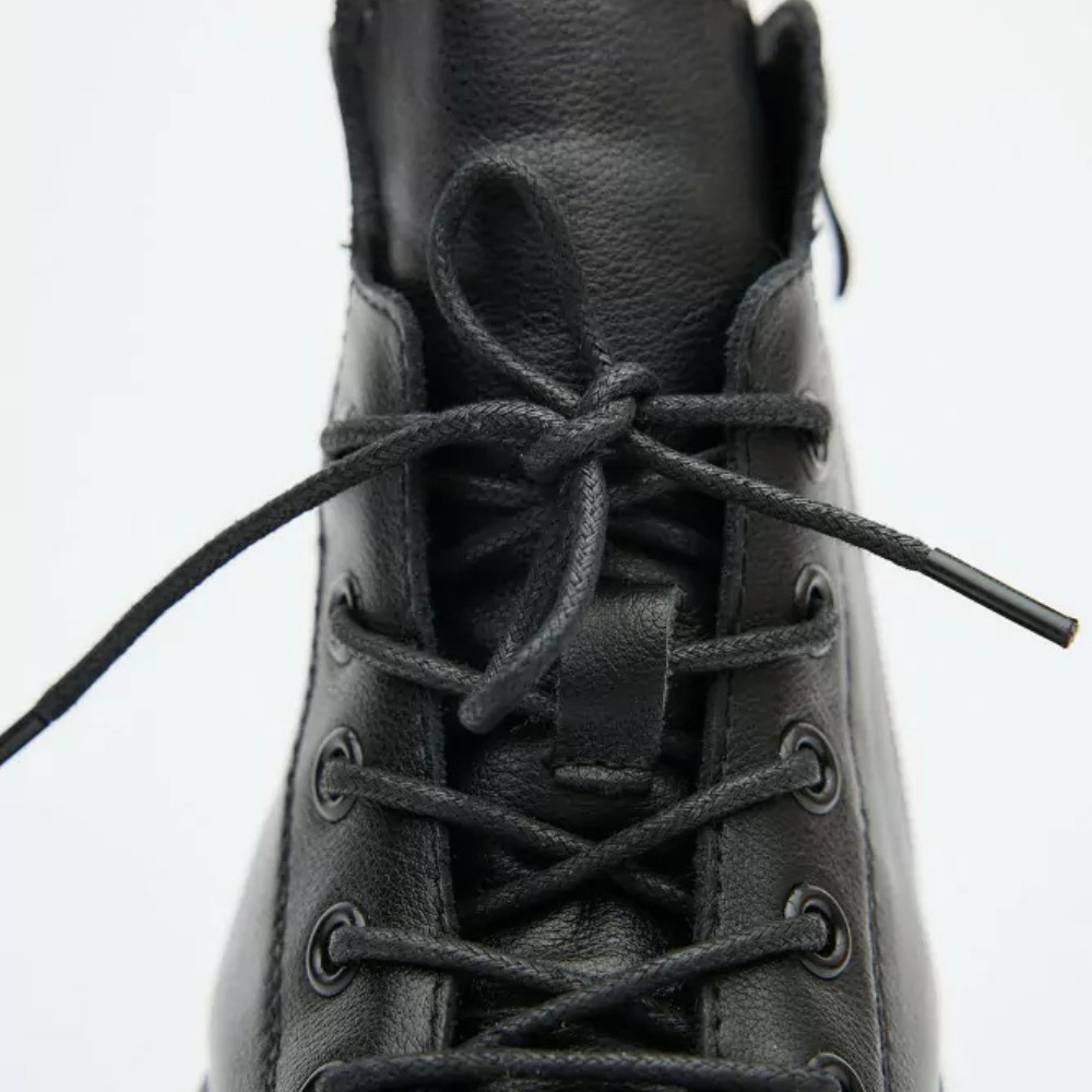 Жіночі зимові черевики Allsy Lonza 202642 25A1Z021-1 BLACK 6023 з шкіри з вовняним утеплювачем