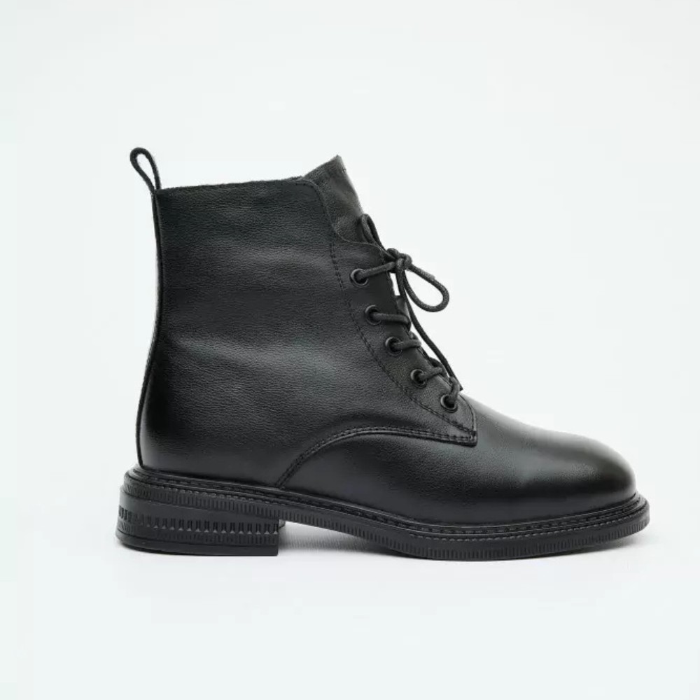 Жіночі зимові черевики Allsy Lonza 202642 25A1Z021-1 BLACK 6023 з шкіри з вовняним утеплювачем