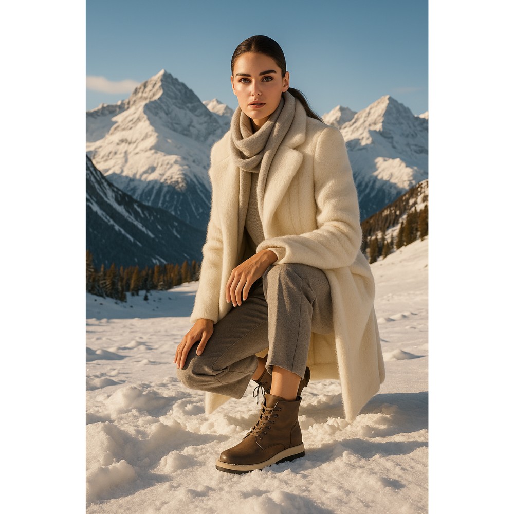 Жіночі зимові черевики з нубуку Allsy Lonza 206251 25Z53-ZM001-2 GREY 6024