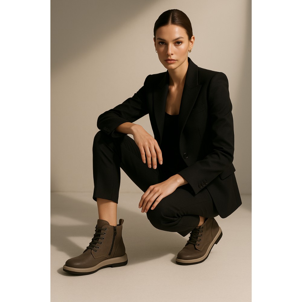 Жіночі зимові черевики з нубуку Allsy Lonza 206251 25Z53-ZM001-2 GREY 6024