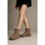 Жіночі зимові черевики на танкетці Anna Lucci Lonza 204951 203243 192330 80923-8C GREY SUEDE 6027 з натуральної замші, бежеві