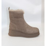 Жіночі зимові черевики на танкетці Anna Lucci Lonza 204951 203243 192330 80923-8C GREY SUEDE 6027 з натуральної замші, бежеві