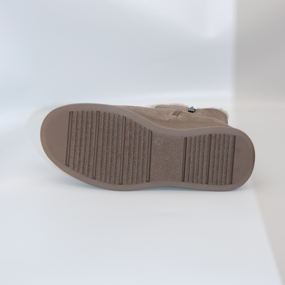 Жіночі зимові черевики на танкетці Anna Lucci Lonza 204951 203243 192330 80923-8C GREY SUEDE 6027 з натуральної замші, бежеві