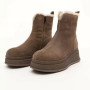 Жіночі зимові черевики на танкетці Anna Lucci Lonza 204951 203243 192330 80923-8C GREY SUEDE 6027 з натуральної замші, бежеві