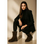 Women’s brown winter wedge boots in genuine suede - Anna Lucci 202478 80923-15B BROWN SUEDE 6029