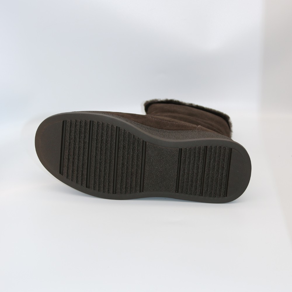 Women’s brown winter wedge boots in genuine suede - Anna Lucci 202478 80923-15B BROWN SUEDE 6029