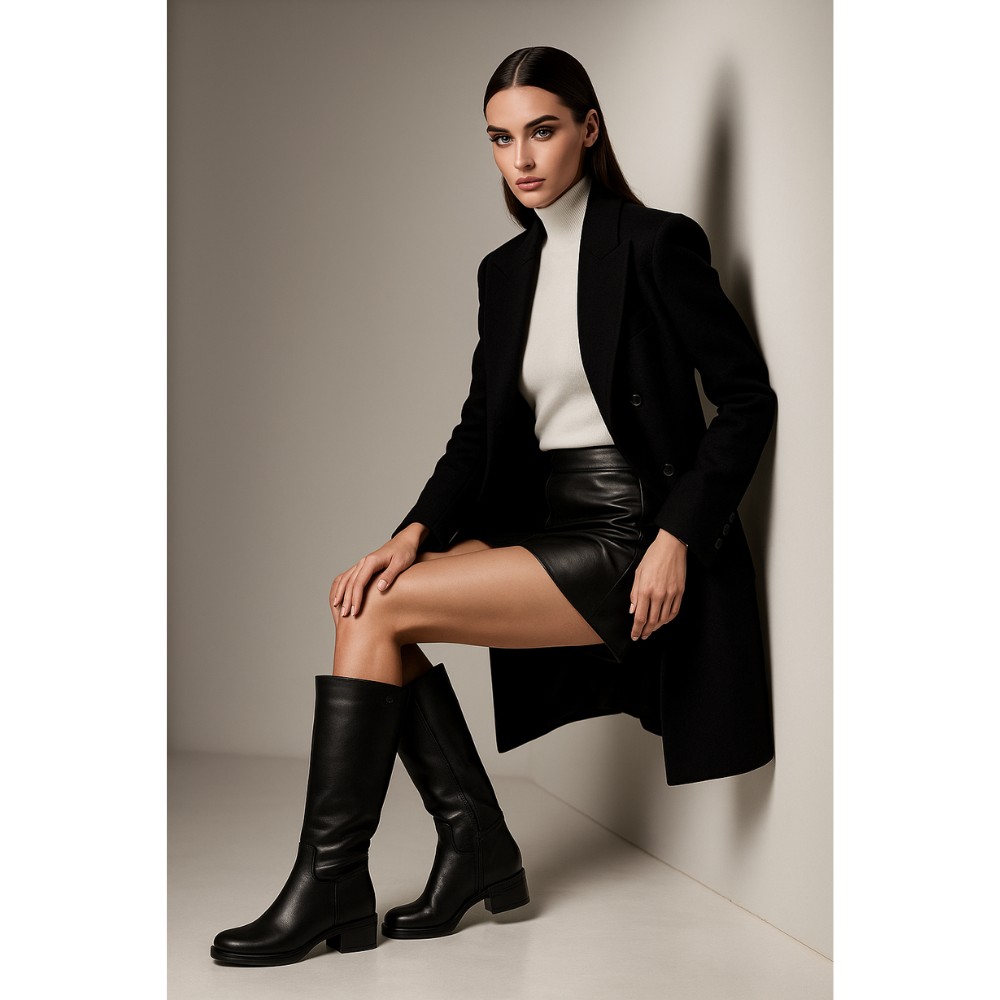 Жіночі зимові шкіряні черевики Allsy Lonza 204309 6030 з теплим хутром