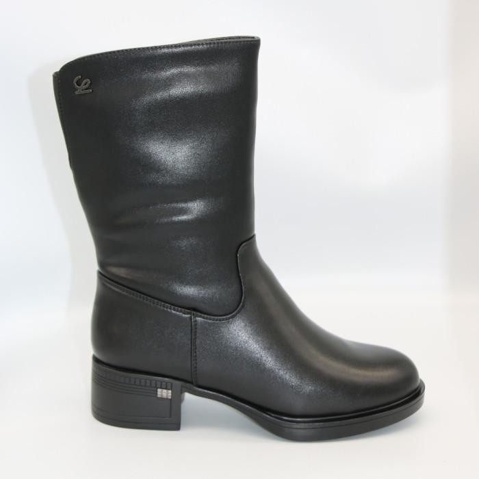 Women’s winter leather ankle boots Allsy Lonza 204309 6030 with warm fur