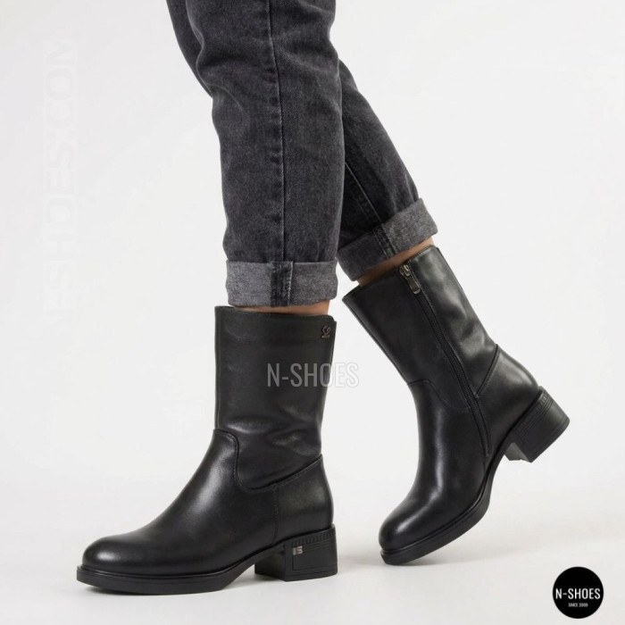 Women’s winter leather ankle boots Allsy Lonza 204309 6030 with warm fur