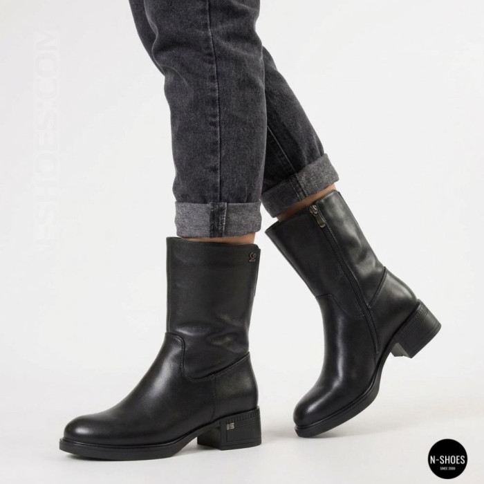 Women’s winter leather ankle boots Allsy Lonza 204309 6030 with warm fur