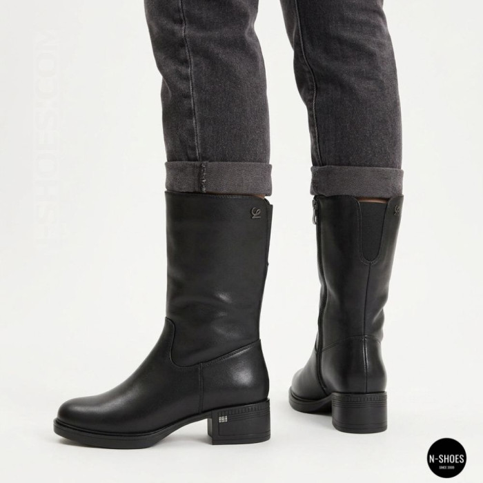 Women’s winter leather ankle boots Allsy Lonza 204309 6030 with warm fur