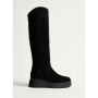 Жіночі чорні замшеві чоботи на платформі Anna Lucci 203255 80923-1B BLACK 6031 єврозима