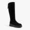 Women's black suede boots Anna Lucci 203255 80923-1B BLACK 6031 on a platform, with Eurowinter insulation